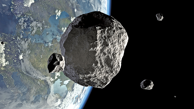 一項研究顯示，恐龍時代至今，小行星撞擊地球與月球的頻率增加2至3倍。（Shutter Stock）