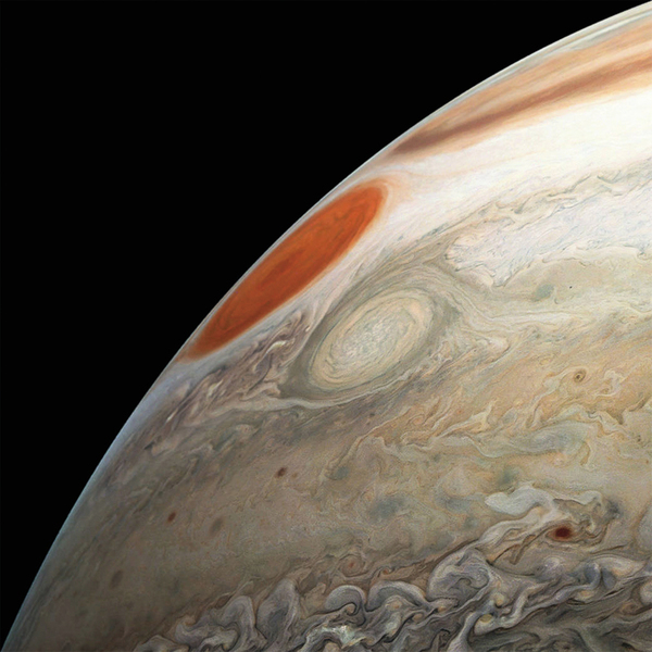 NASA照片顯示木星上有超級風暴