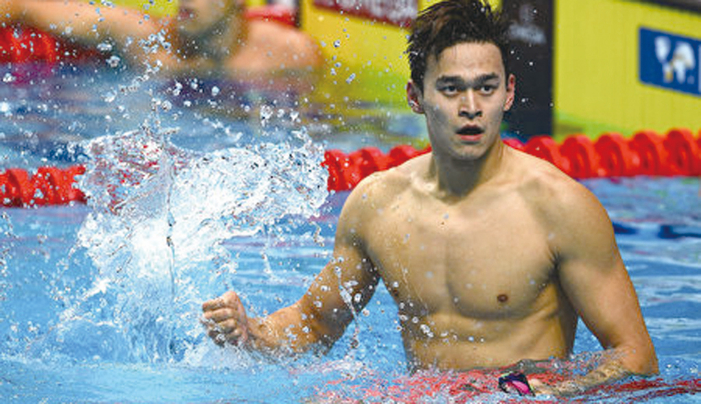 外媒稱，中國游泳名將孫楊因藥檢事件或面臨終身停賽。（Getty Images）