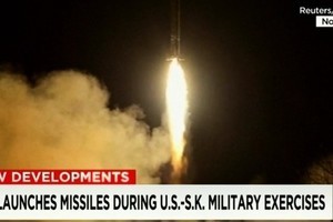 北韓再連發兩枚導彈 美日韓強烈譴責