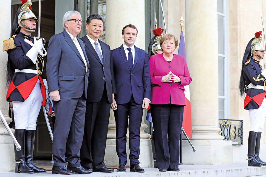 習近平巴黎會三領袖 歐盟重申貿易對等