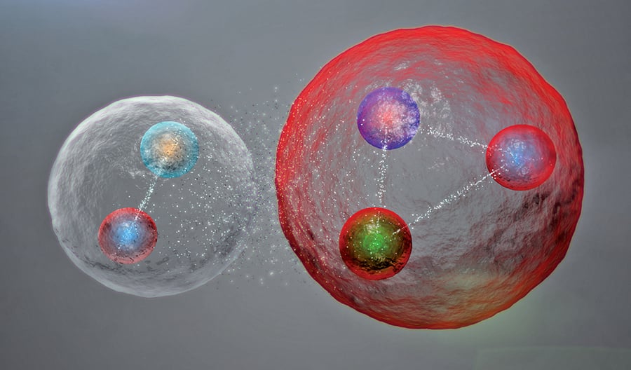 ,新發現五夸克粒子：介子和重子的奇特組合