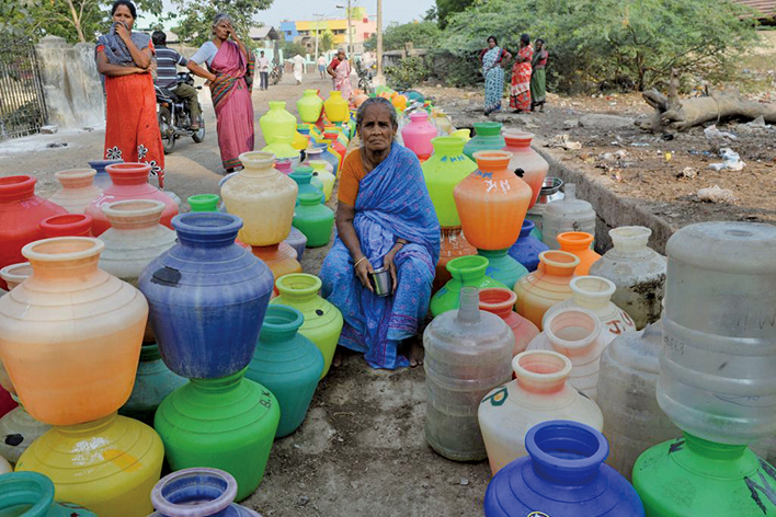 印度清奈水庫見底 四百六十萬人缺水