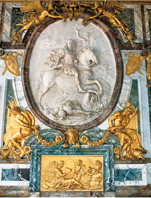 戰爭廳內路易十四勝利浮雕，Antoin Coysevox作。