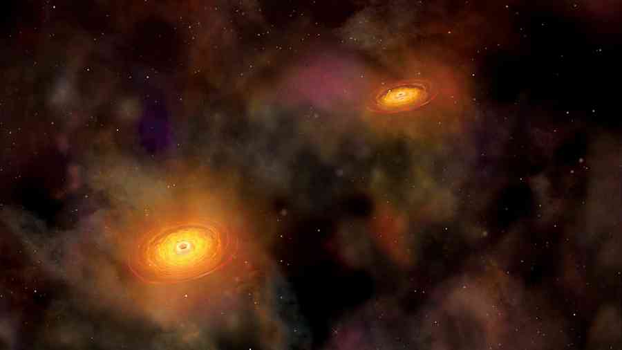 宇宙中驚恐一幕 兩超大質量黑洞即將對撞