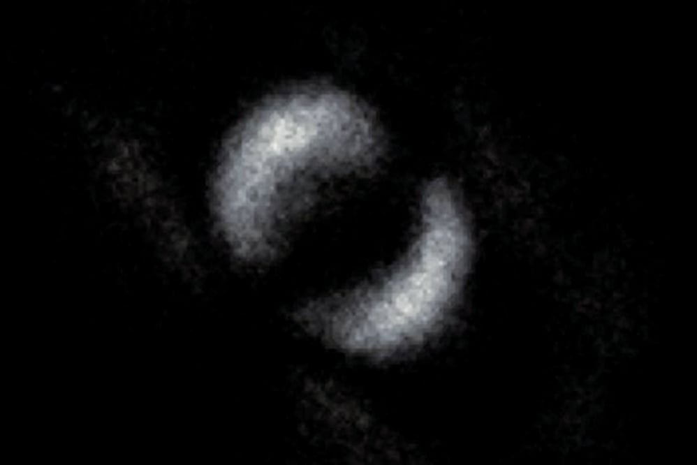科學家通過特殊的實驗設計拍下了兩個光子的貝爾糾纏圖像。（University of Glasgow）