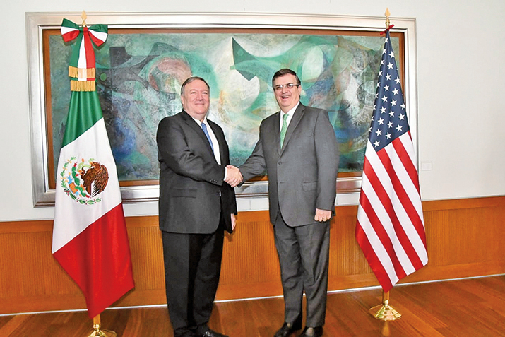 美墨協議到期前一天 蓬佩奧訪問墨西哥