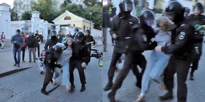 俄警重毆女示威者 影片引眾怒 