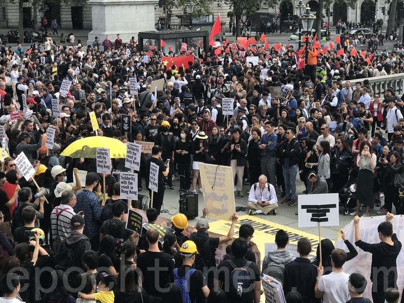 倫敦逾千人聲援香港 