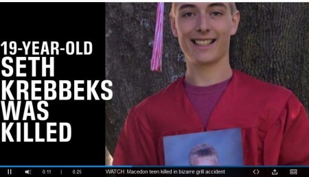 19歲的科瑞博克斯（Seth Krebbeks）2015年高中畢業，在事故中身亡。（視頻截圖）