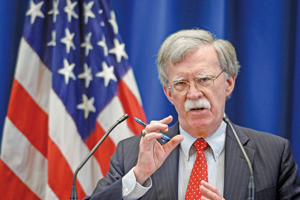 美國安全顧問博爾頓（John Bolton）。（AFP）