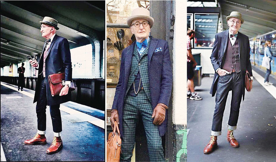 爺爺街頭時尚照片爆紅 時尚優雅是他的生活日常
