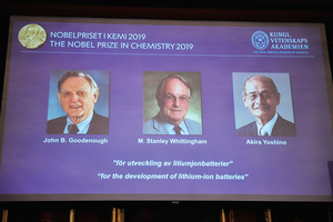 致力發展鋰電池 三科學家獲諾貝爾化學獎
