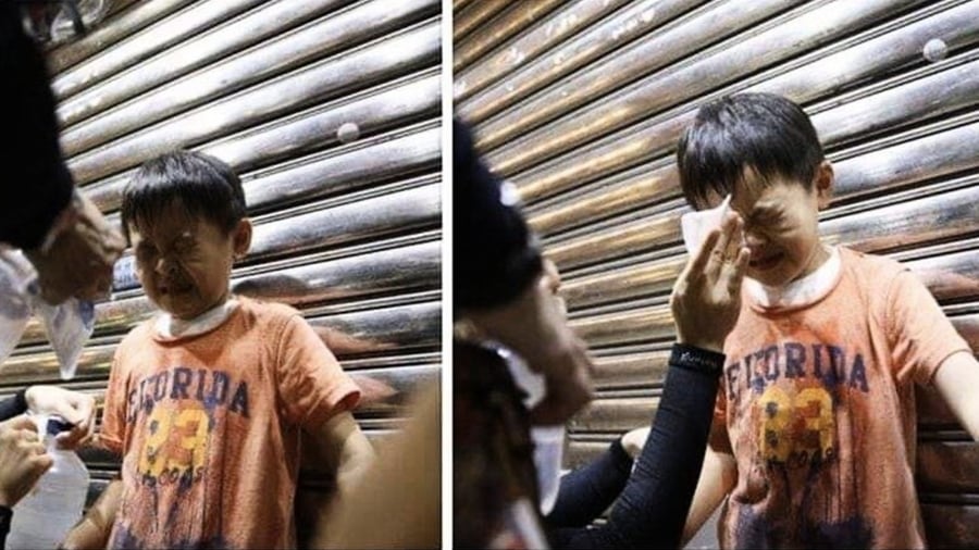 香港幼童迷路問警察 突遭胡椒噴劑射臉