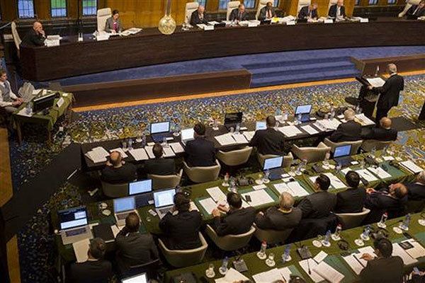 荷蘭海牙的國際仲裁法庭，今天對菲律賓2013年提出的南海仲裁案作出裁決。（美聯社）
