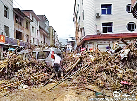 7月9日，超強颱風「尼伯特」登陸福建，閩清縣坂東鎮受災最嚴重，死傷遠超官方說法。（網絡圖片）