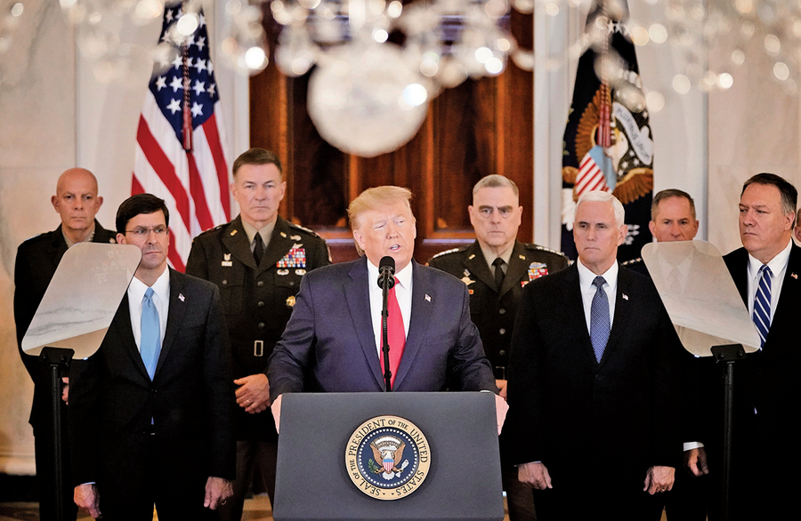 特朗普發表伊朗襲擊全國講話