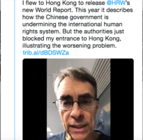 美人權觀察組織執行董事被拒入境香港