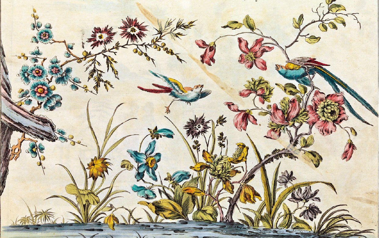 書籍上的中國風圖案裝飾，用於絲綢印刷。(Harris Brisbane Dick Fund /Wikimedia Commons)