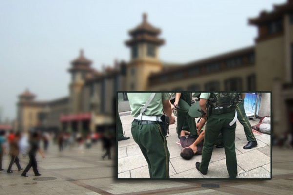 北京站廣場警戒哨兵遇襲
