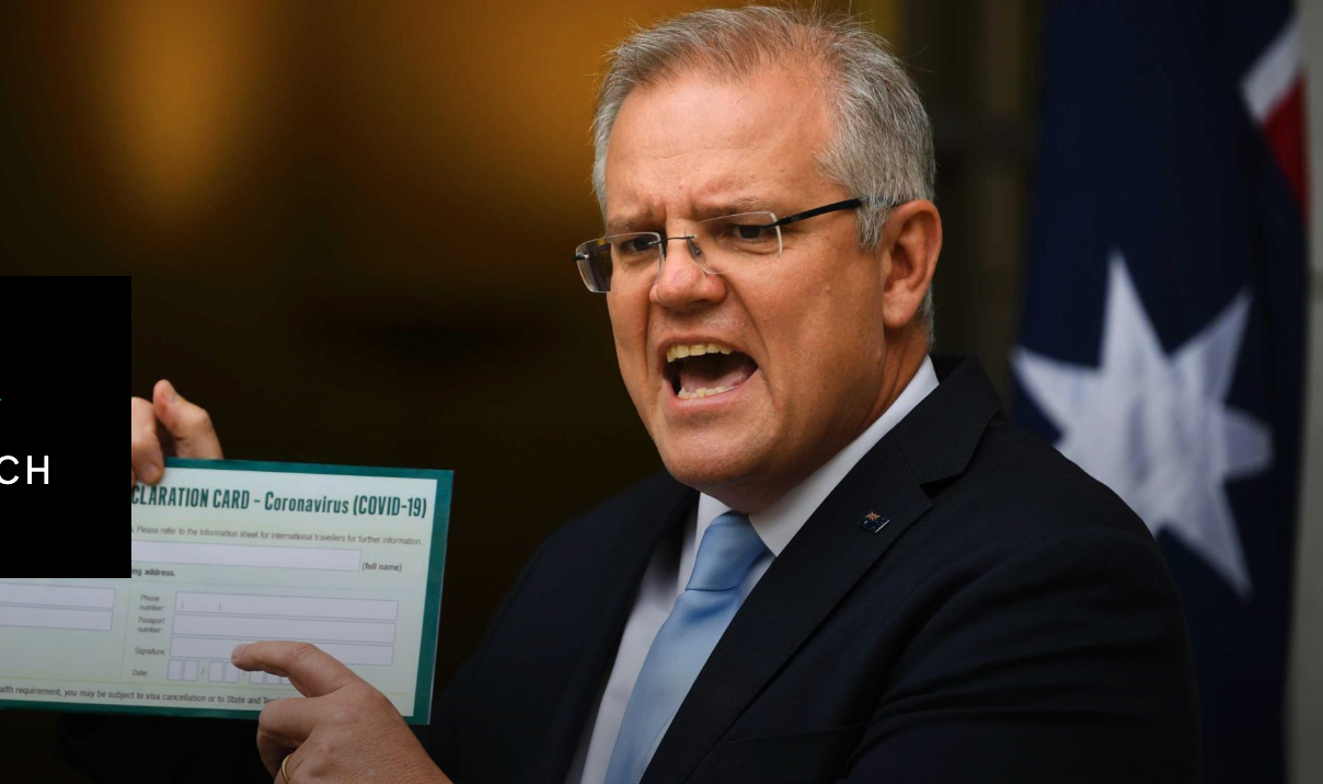 對於中共肺炎疫情，澳洲總理 Morrison接連公佈新措施。（影片截圖）