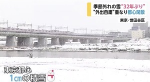 東京罕降大雪 禁足令東京變空城