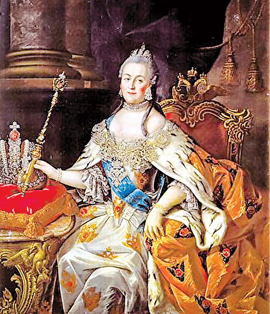 俄羅斯女王葉卡捷琳娜二世。（公有領域）