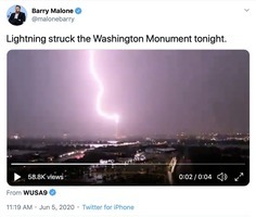 美31年來首公開悼六四  華盛頓電閃雷鳴