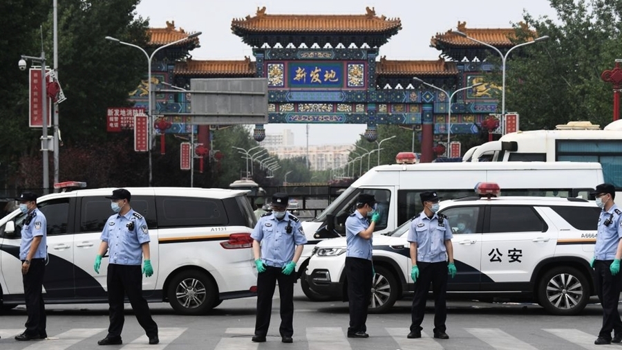 組圖：北京突爆中共病毒疫情 武警進駐 氣氛緊張