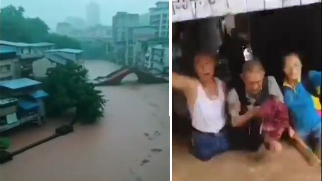 長江2號洪峰猛襲三峽大壩 超警戒水位12米 