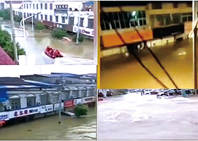 安徽固鎮鎮 萬人被洪水圍困