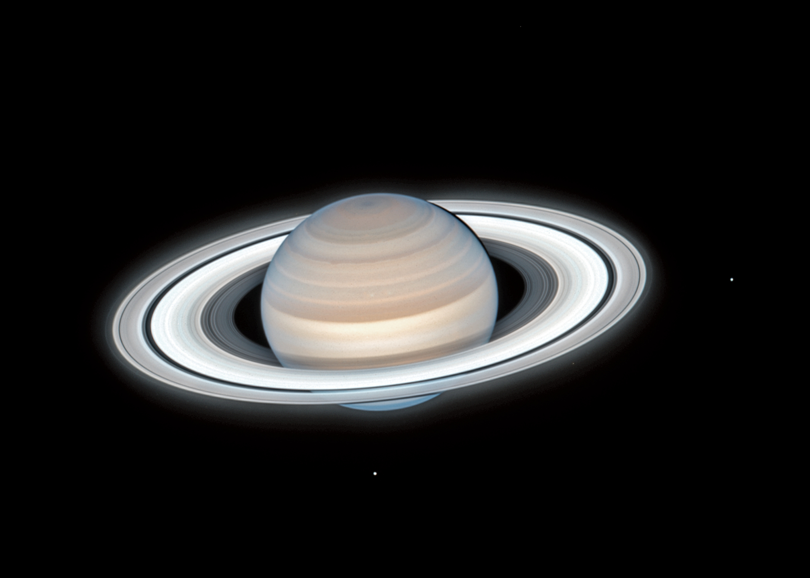 2020年7月4日，美國太空總署（NASA）哈勃太空望遠鏡拍攝的土星照片。（NASA）
