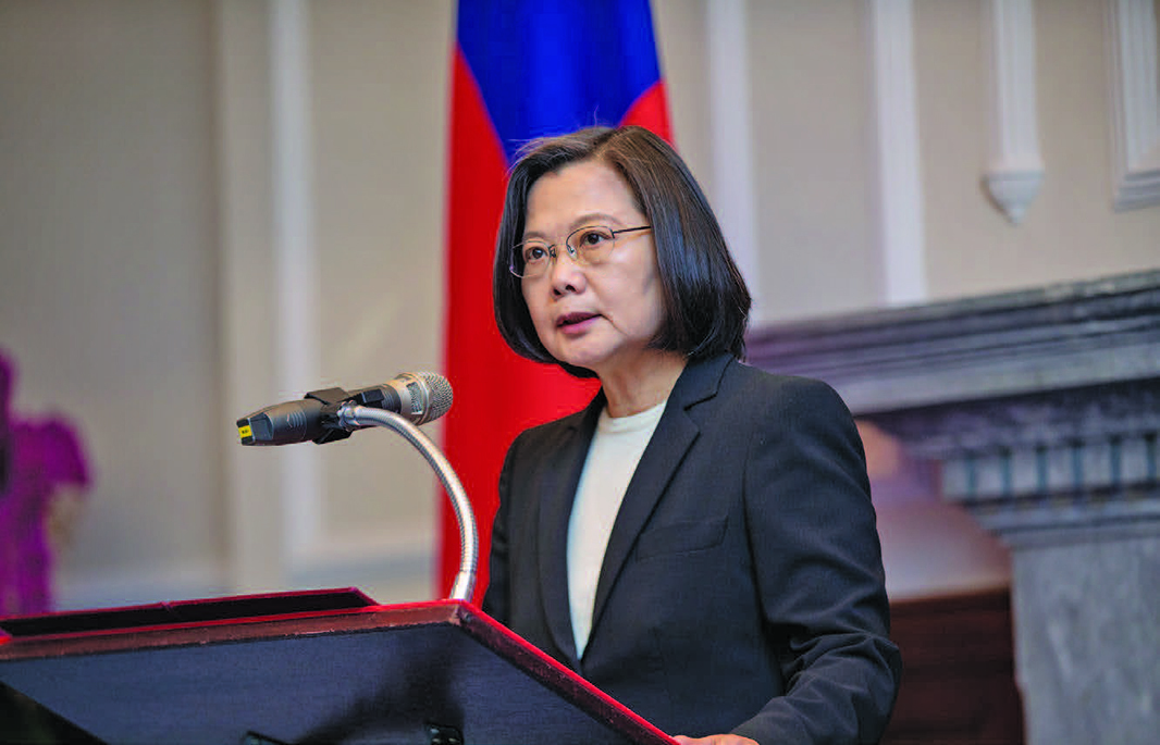 中華民國總統蔡英文8月22日表示，她要嚴正表達：守護國家主權、捍衛民主自由，確保台灣人生存的權利，這是總統的職責，不是挑釁。圖為資料照。（總統府提供）