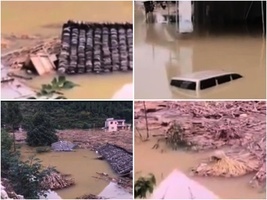 洪水滅頂式淹沒村莊  民間質疑是天災還是人禍
