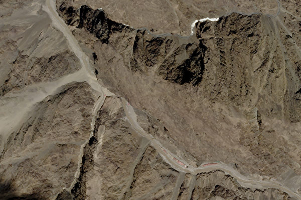 Planet Labs公司6月9日拍攝的加勒萬河谷（Galwan River Valley）衛星圖片。此為中印衝突的發生地。(2020 PLANET LABS, INC／AFP)