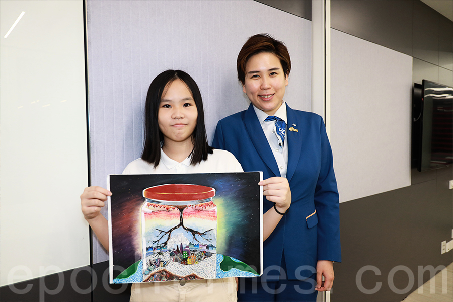 【教育專題】環保繪畫寄語希望  15歲香港學生作品榮獲世界冠軍