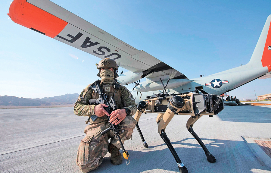 科幻成真  四足機器狗加入美空軍高科技演習