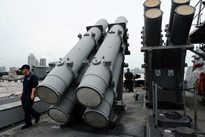 強硬反擊中共制裁 美國批准售台百套魚叉反艦導彈
