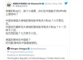 美駐華使領館調查 在中國是否能直接登錄推特