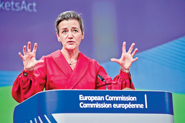 歐盟負責競爭事務執委維斯塔格。（Getty Images）