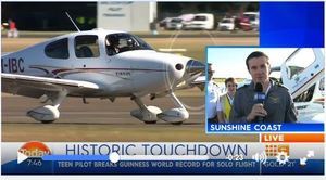 獨自環球飛行 澳洲18歲少年刷新世界紀錄