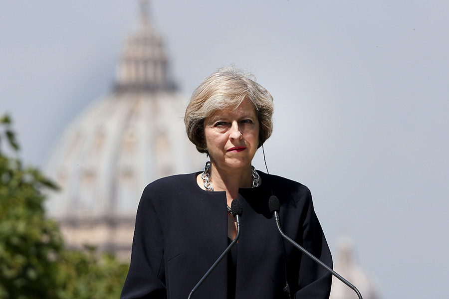 英國首相文翠珊表示，在正式啟動退出歐洲聯盟的程序前，不會就脫歐舉行國會表決。（Franco Origlia/Getty Images）