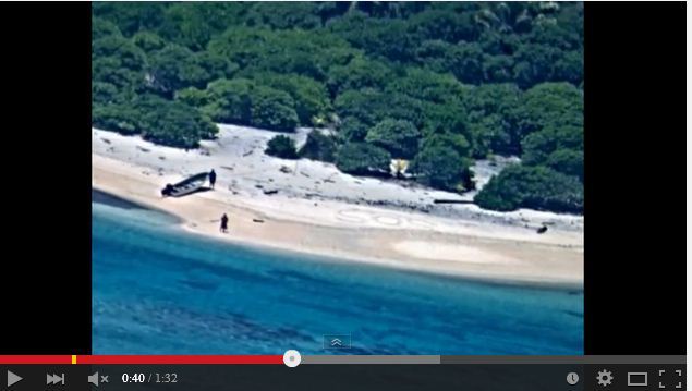 兩水手被困無人荒島 沙灘拼寫「SOS」獲救