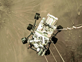 NASA分享毅力號登陸時刻俯視圖