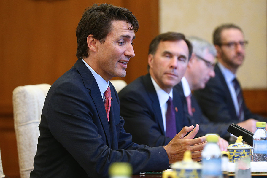 加拿大總理杜魯多說，他本周在會晤中國領導人習近平的時候，提出了言論自由問題和多元化的重要性，並鼓勵習近平更多地保護人權。（Wu Hong - Pool/Getty Images）