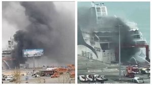 中國豪華郵輪突然爆炸 濃煙猛竄畫面嚇人（影片）