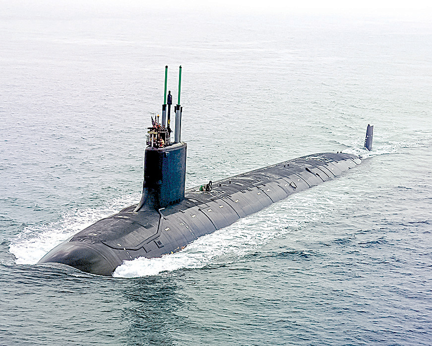 維珍尼亞級是美國攻擊核潛艇的未來主力，計劃建造46艘。（美國海軍）