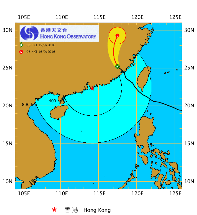 香港天文台在今日（15日）上午4時20分取消所有熱帶氣旋警告信號。（香港天文台網頁）