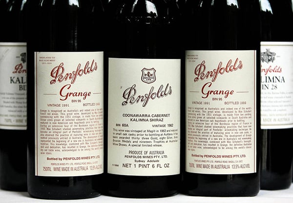 簽名版1951年Penfolds紅酒 創澳洲拍賣紀錄