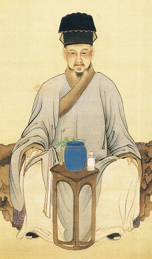 唐代陸羽被譽為茶聖。圖為日本江戶時代畫家村上南溟所繪的陸羽畫像。（公有領域）